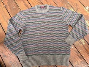 Vintage Chaps Ralph Lauren Sweater Mens 100% Shetland Wool Geometric XL NICE - Picture 1 of 4
