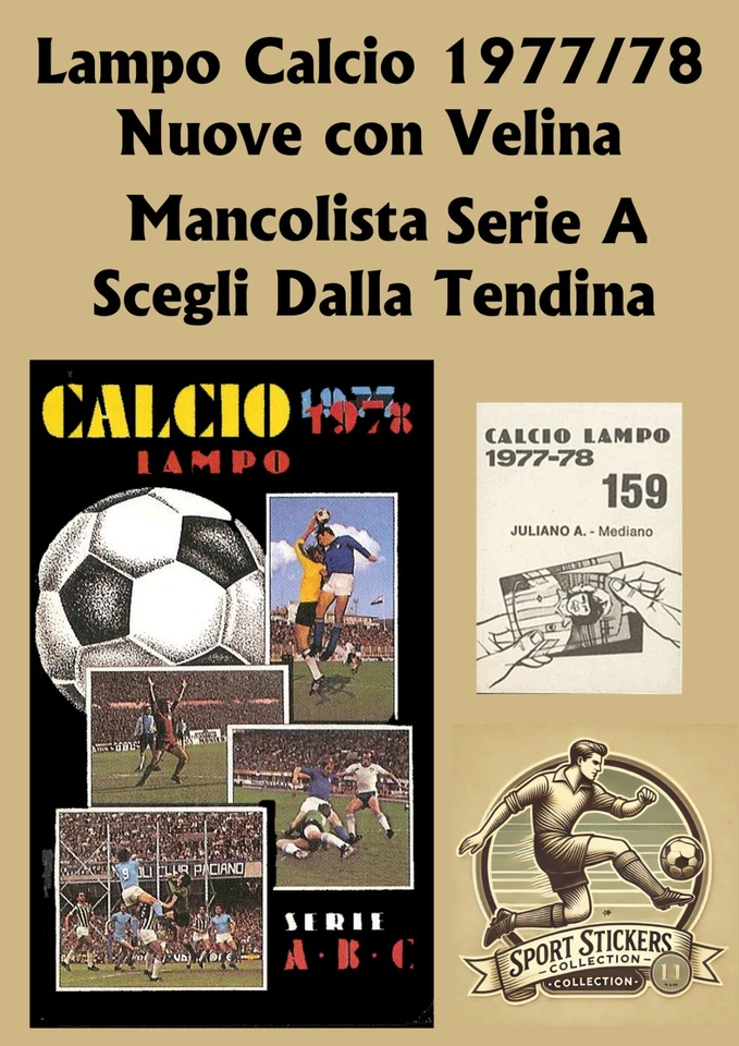 Lampo Calcio 1977/78 Nuove Scegli dall'elenco Menu a tendina Da 1 a 272 - Immagine 1 di 1