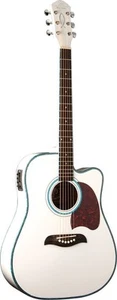 Oscar Schmidt 6 String Dreadnought Acoustic Electric Guitar - White - OG2CEWH - Picture 1 of 1