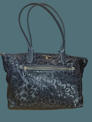 Michael Kors Kelsey Leopard Nylon Tote Shoulder Bag TRAVEL  - Image 1 of 4