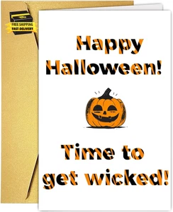 Funny Halloween Cards and Envelopes for Adults, Halloween Thank You Gifts, Happy - Picture 1 of 6