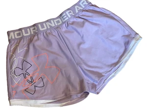 Under Armour Shorts Youth Girls Active L 12 YLG Athletic Cheer Volleyball purple - Picture 1 of 3