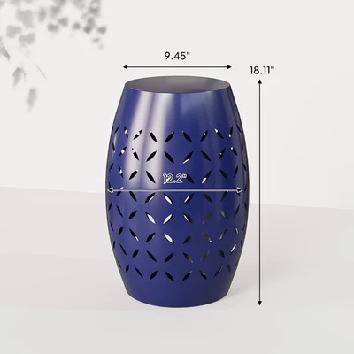 Mesa auxiliar patio mesa auxiliar metal antioxidante taburete redondo plancha para interior/exterior Foto 1 de 4