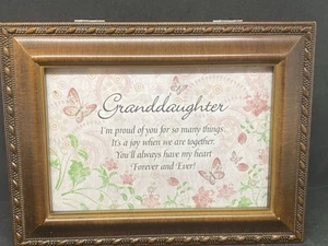 Granddaughter Greatest Gifts Ever Woodgrain Inlay Jewelry Music Box - Picture 1 of 9