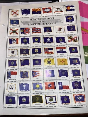 State Flags of the United States Stamps full page from Harris album. - Image 1 of 2