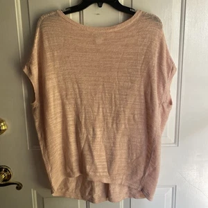 J Jill Sweater Women Small Pink Pure Jill Linen Blend Cap Sleeve Lightweight - Picture 1 of 9