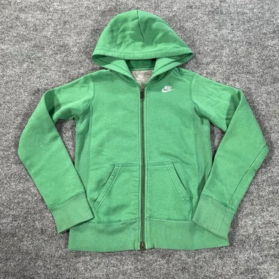 Sudadera con capucha vintage Nike Sportswear para mujer verde medio cremallera completa Y2K Athleisure Foto 1 de 4