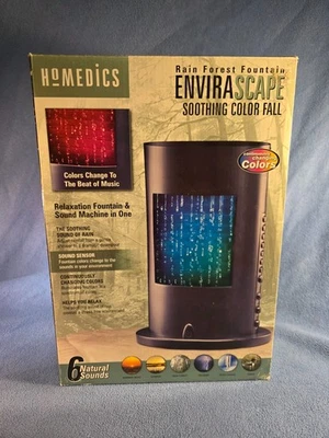 HoMedics Rainforest Fountain Envirascape Soothing Color Rainfall & Jungle Noises - Image 1 of 4