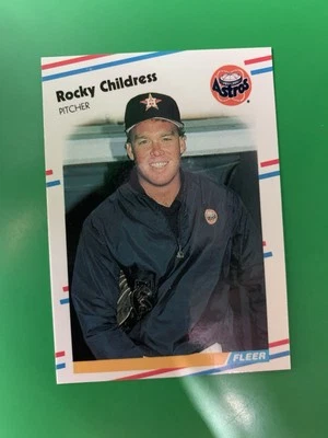 1988 Fleer Glossy Rocky Childress RC Houston Astros #442 - Image 1 of 2