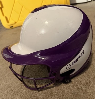 RIP-IT Vision Pro Softball Batting Helmet with Removable Cage, Size S/M 6-6 7/8 - Image 1 of 4