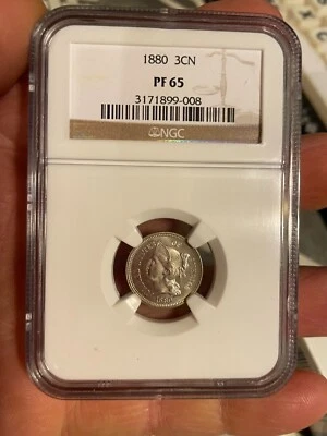 1880 Three Cent Nickel 3CN NGC PF65 - Beautiful original coin! - Image 1 of 4