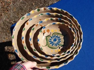 ARTE POPULAR OVALADO Tlaquepaque Años 40 DE COLECCIÓN México POTTERY Anidación - Imagen 1 de 11