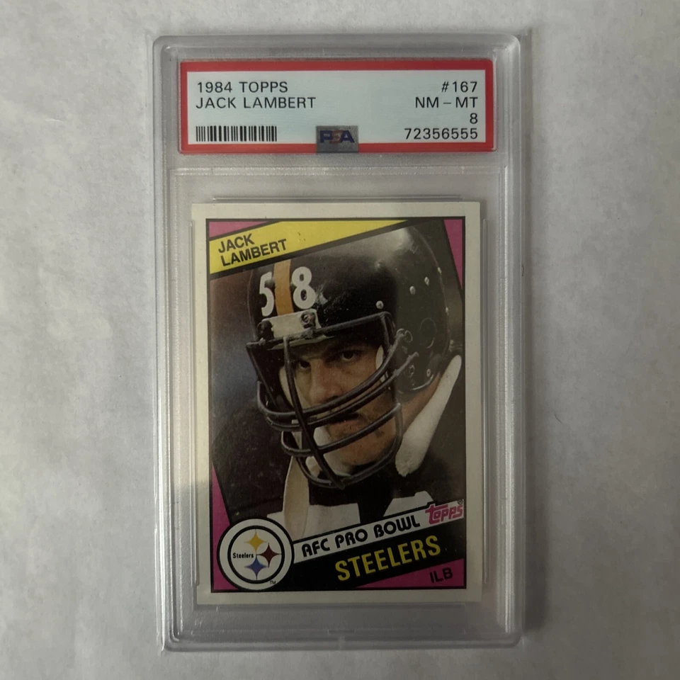 1984 Topps Jack Lambert #167  PSA8 - Image 1 of 1