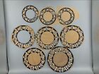 8 Vintage MCM Black & White Plastic Wall Clock Face Dials NOS Never Used