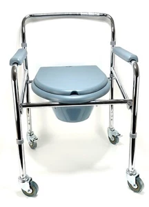 Mobiclinic Muelle Toilettenstuhl mit Rollen Zusammenklappbar Höhenverstellbar - Bild 1 von 9