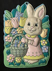 Vintage Easter Bunny Hanging Wall Decor Plastic Mold! Pastel