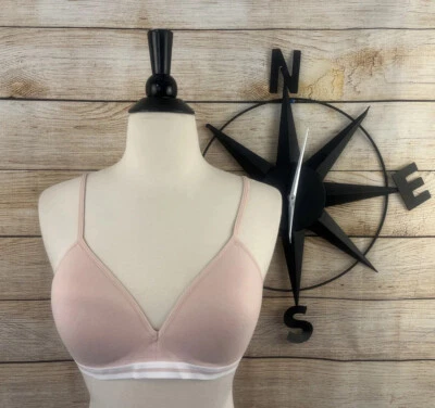 Sujetador Fruit of the Loom Niñas Ligeramente Forrado, Paquete de 2 Talla 38 Gris Rayas/Rosa Foto 1 de 4