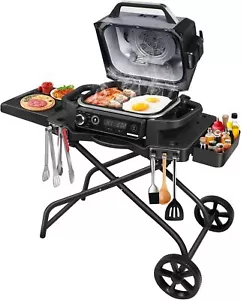 Carrello Barbecue Portatile Supporto Barbecue per Ninja OG701, Pit Boss 10697/10736 10724 - Foto 1 di 14