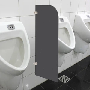 Wall-Mounted Men Urinal Partition Screen, Urinal Partition Divider Screen Black - Bild 1 von 15