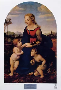 Raphael•Madonna (La Belle Jardiniere) Louvre Museum Art Print 11x19 - Picture 1 of 1