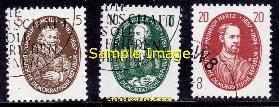 EBS East Germany DDR 1957 - Famous German Scientists - Michel 574-576 - CTO - Image 1 of 1