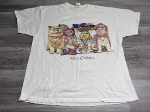 Vintage Prints of Tails New Orleans Karneval Katzen Grafik T-Shirt doppelseitig - Bild 1 von 10