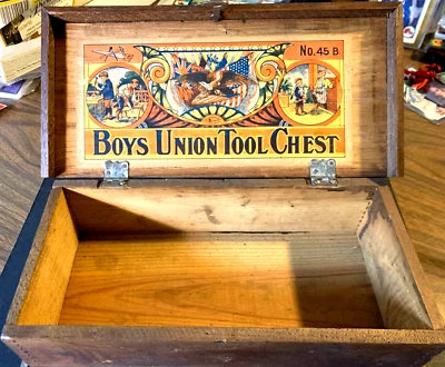 Antique Wooden Bliss Union Tool Chest For Boys Early 1920s - Image 1 of 4