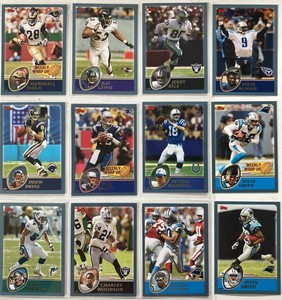 NFL “TOPPS 2002” - Brees, Brady, Manning & More. 15 Card Lot/Weekly Wrap-ups