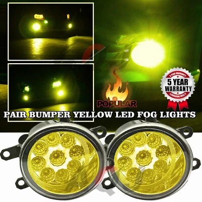 For LEXUS RX350 2010-2013 Factory Bumper Replacement Pair Yellow LED Fog Lights - Image 1 of 4