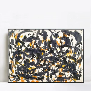 Gerahmter Leinwand Giclée Druck ohne Titel (2) von Jackson Pollock Wandbild Wohndeko - Bild 1 von 23