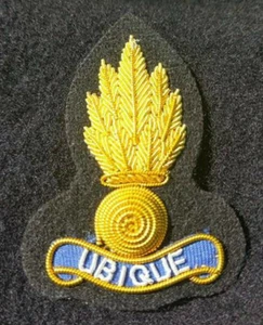 Royal Engineers Officers Embroidered Cap Badge & Backing - Picture 1 of 1
