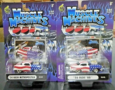 (2) Muscle Machines. 54 Nash Metropolitan, 58 Olds 88, "Stars N  Stripes" series - Image 1 of 4