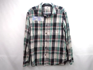 The North Face Arroyo Mens Flannel Shirt Size L Plaid Green Black Made in India - Picture 1 of 10