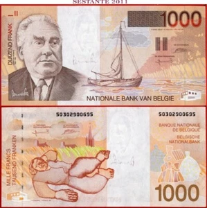 BELGIUM 1.000 1000 FRANCS nd 1997 P 150 XF++ free shipping from 100$ - Picture 1 of 6