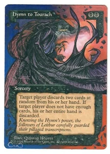 Hymn to Tourach Altered Full Art MTG Magic Legacy Old School Black 93 94 Discard - Picture 1 of 1