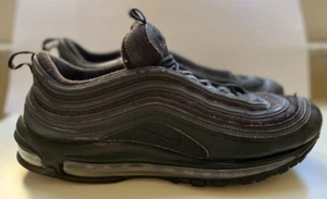 Nike Air Max 97 Triple Black, Reflective- Size 44.5 EU (FREE SHIPPING) - Foto 1 di 14