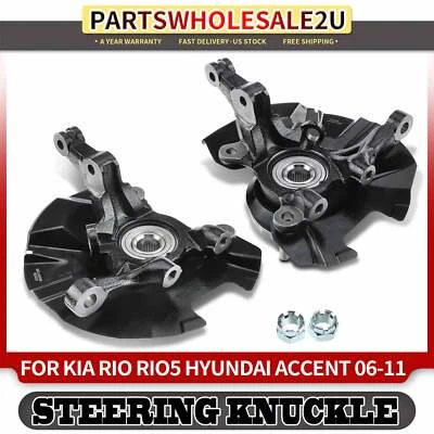 2x Conjunto de nudillo de dirección delantero izquierdo y derecho para Kia Rio Rio5 Hyundai Accent Foto 1 de 4