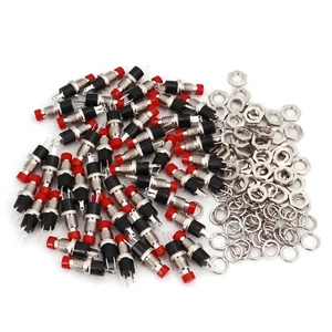 50Pcs PBS-110 Red 7mm 2Pin Momentary Normally Open Reset Mini Push Button Switch - Picture 1 of 6