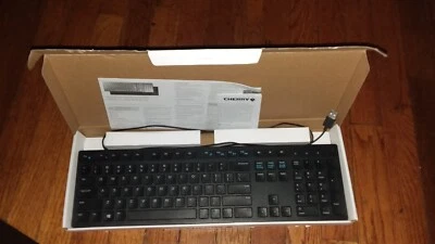 Cherry KC 6000 SLIM Wired Slim Keyboard Black   JK-1600EU-1/00 OPEN BOX - Image 1 of 2
