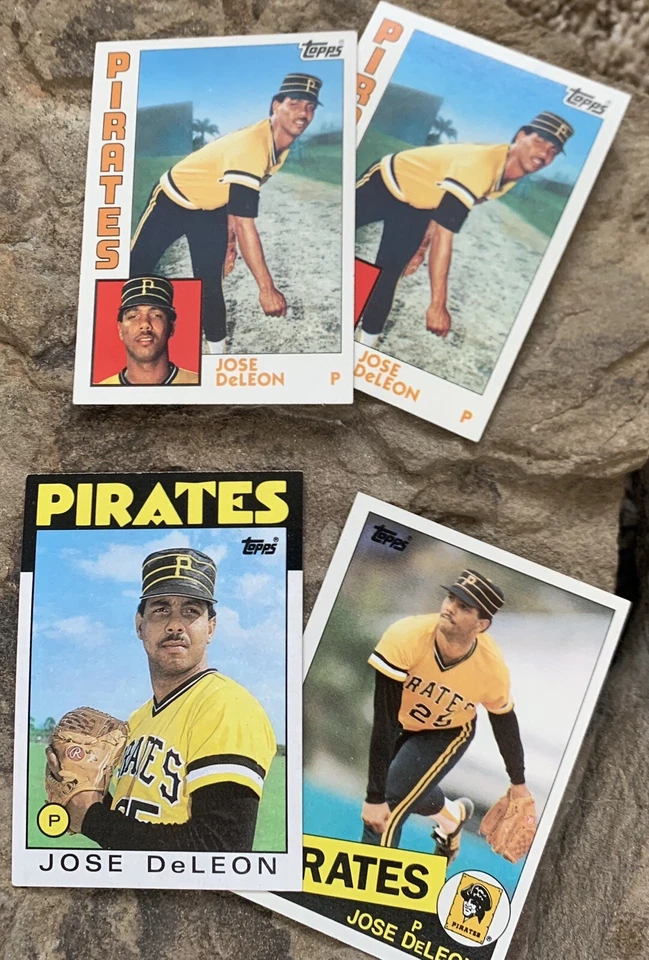 Jose DeLeon Baseball Cards. Pittsburgh Pirates. - Image 1 of 3