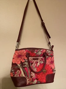 Vera Bradley Tote Leather And Cotton Tote - Picture 1 of 5