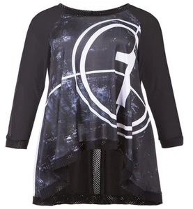 Camisa túnica MAT FASHION dobladillo alto-bajo 48 50 (M) negra - Imagen 1 de 2