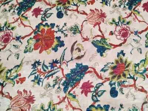 10 Yard Luxury Soft Velvet Floral Print Fabric Indian Dress Sewing Upholstery - Picture 1 of 8