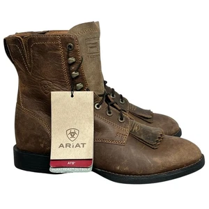 NEW Women's Ariat Heritage Distressed Brown Lacer II Boots SIZE 8.5 C WIDE - Picture 1 of 10