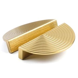 Brass Cabinet pulls Brushed Drawer Pull Modern Gold Handles Drawer Handles fo... - Picture 1 of 6