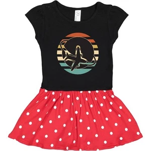 Inktastic Airplane Trip Vintage Travel Toddler Dress Vacation Traveling Girls - Picture 1 of 4