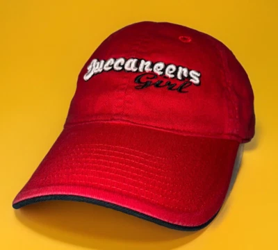 Sombrero para mujer Reebok Tampa Bay "Buccaneers Girl" OSFM rojo 100 % algodón-correa trasera Foto 1 de 4