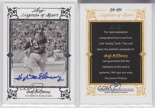 2012 Leaf Legends of Sport Auto Silver /10 Hugh McElhenny #BA-HM1 Auto HOF