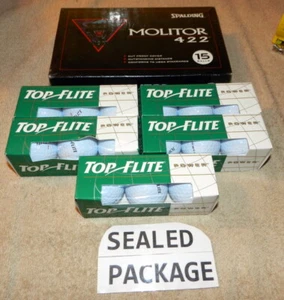 Spalding Molitor 422 Golf Balls White 15 pack from 1996 & 15 Spalding Top Flite - Picture 1 of 7