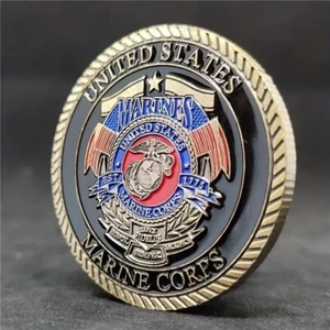 Moneda Conmemorativa Equipo de Batalla - Marines Militares Chapados en Bronce de Alta Calidad - Imagen 1 de 1